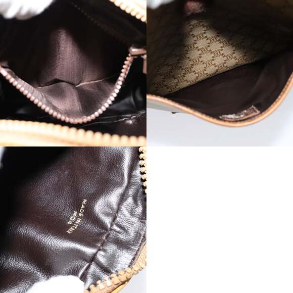 CELINE Macadam Canvas Shoulder Bag Pvc Beige Gold - Picture 12 of 12